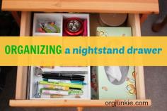 Quick Organizing Tasks: Nightstand Drawer found on I'm an organizing junkie