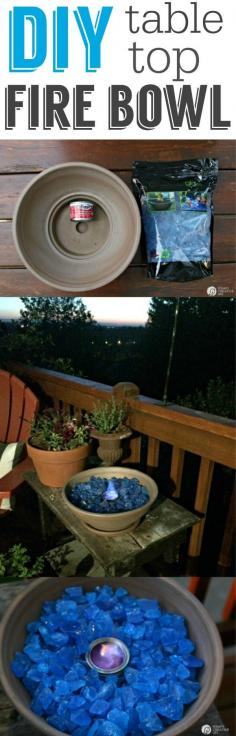 
                    
                        DIY Tabletop Fire Bowl  | See the full tutorial on making your own tabletop fire bowl | Patio Ideas | TodaysCreativeLif...
                    
                