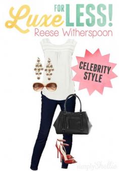 I just love Reese Witherspoon. She has such an easy, casual style. This cute outfit is easy to piece together. I already have 3 of the items in my closet!