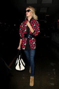 
                    
                        Rosie Huntington Whiteley is seen at LAX
                    
                