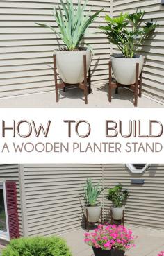 How to Build a Wooden Planter Stand by Home Coming, via Flickr