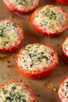 Roasted cheesy tomatoes