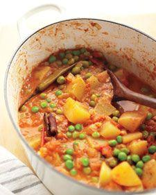 Pea and potato curry - I make this all the time & LOVE it. Such comfort food for me, surprisingly I only make it in the middle of Summer! Reminds me of Mauritius.