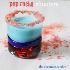 4th of July - Red and Blue Pop Rocks Shooters Patriotic Drink Recipe
