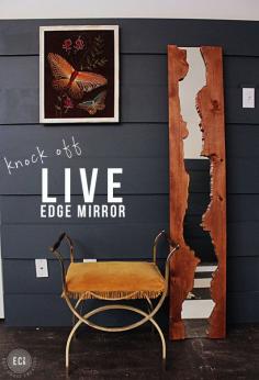 DIY Rustic Live Edge Mirror Makeover   -- Don't miss out! Follow DIY Fun Ideas on facebook: www.facebook.com/diyfunideas
