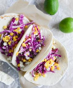 Crockpot Smoky Brisket Tacos with Shredded Cabbage + Sweet Corn I howsweeteats.com - The meat was good, but I like some of Jessica's other slow cooker recipes better.