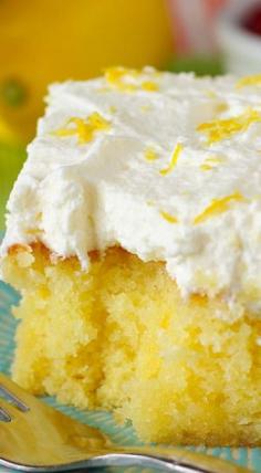 Drenched Lemon Cream Cake (without a cake mix, hallelujah!)
