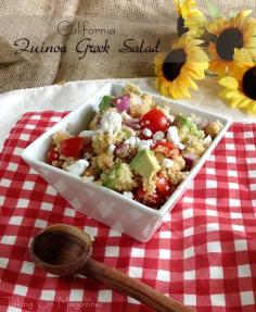 
                    
                        California Quinoa Greek Salad | www.takingonmagaz... | Packed with vegetables, loaded with protein and absolutely delicious, this California Quinoa Greek Salad is my choice for #BloggerCLUE reveal day.
                    
                