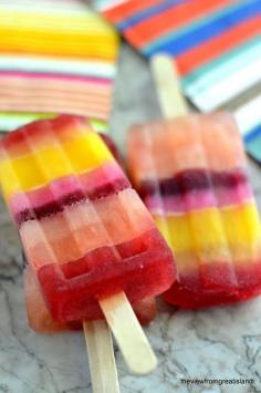Striped Juice Popsicles Recipe