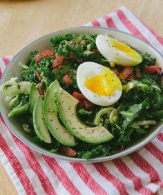 BLT Breakfast Salad With Soft Boiled Eggs Avocado #recipes #food #breakfast