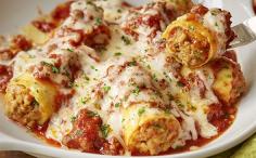 
                    
                        Olive Garden's Stuffed Pasta Menu Item Features Homemade Meat Sauce #pasta trendhunter.com
                    
                