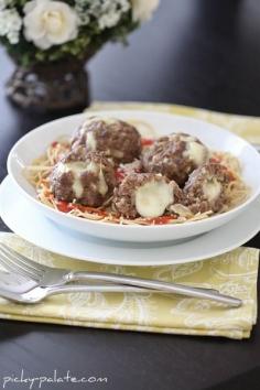 Stuffed Mozzarella Meatballs