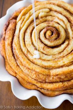 Giant Cinnamon Roll Cake #recipe