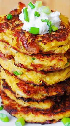 Bacon, Spaghetti Squash, and Parmesan Fritters. So unbelievably good!