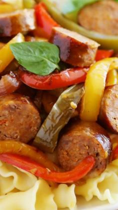 
                    
                        Skillet Italian Sausage, Peppers and Onions ~ Salty Italian sausage sizzled with sweet bell peppers, onions and garlic in a red wine sauce is pure comfort... Served over pasta, polenta, potatoes or on a warm crusty rolls, it’s our favorite simple, scrumptious meal.
                    
                