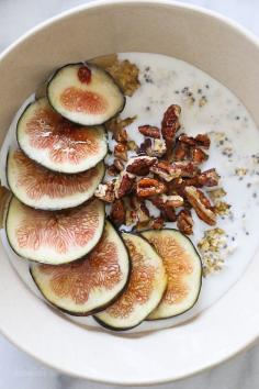 Overnight Oats with Figs and Honey – EASY, no cooking required! Weight Watchers 7 PP