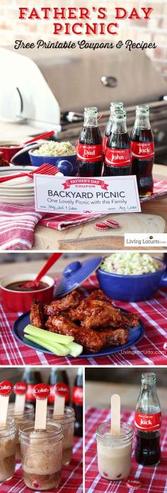 
                    
                        Host a backyard picnic for Dad! Coca-Cola BBQ Chicken Wings Recipe, Coke Float Ice Cream Popsicles & Free Printable Father's Day Coupons. Share a Coke! #ShareaCokeSweepstakes #shareaCoke #spon
                    
                