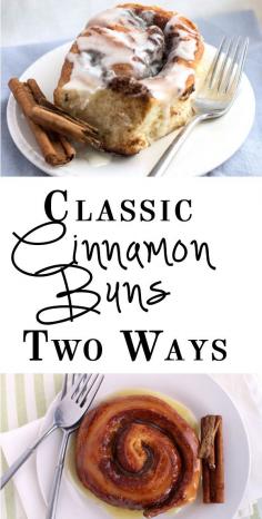 
                    
                        Classic Cinnamon Buns - Two Ways - Glazed or as a batch - they come out golden on the outside and soft & fluffy on the inside!
                    
                
