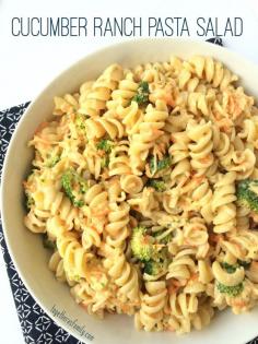 
                    
                        Cucumber Ranch Pasta Salad- pasta salad loaded with fresh vegetables and creamy cucumber ranch! www.togetherasfam...
                    
                