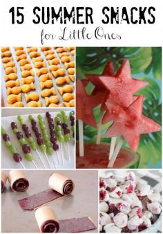 15 Summer Snacks for Little Ones -- amazing, delicious, and healthy snacks to keep your littles happy all summer long! #recipe #kids
