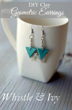 
                    
                        DIY Geometric Clay Earrings - Make your own jewelry with this easy and fun earring tutorial
                    
                