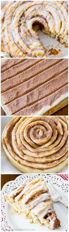 Learn how to make a Giant Cinnamon Roll Cake. Love this huge cinnamon roll! http://@Sally McWilliam McWilliam McWilliam McWilliam McWilliam McWilliam McWilliam McWilliam McWilliam [Sallys Baking Addiction]