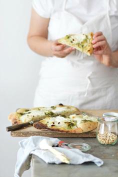 
                    
                        white pizza with potatoes, pesto and soft cheese
                    
                