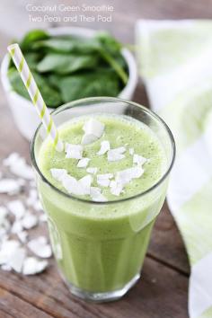 Coconut Green Smoothie Recipe on Love this easy and healthy green smoothie! Green Smoothie Recipes, Food, Coconut Milk, Coconut Smoothie, Healthy, Coconut Green, Weights Loss, Drinks, Greek Yogurt