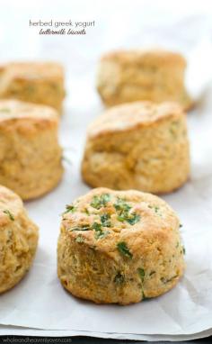
                    
                        Fresh herbs and tangy greek yogurt are a match made in heaven in these ultra-buttery and flaky buttermilk biscuits! They're heavenly warm from the oven with fresh butter. Sarah | Whole and Heavenly Oven
                    
                