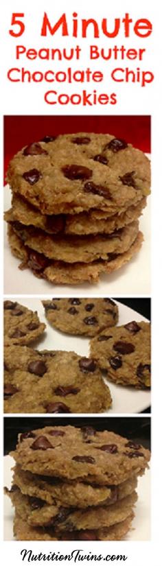 
                    
                        Microwave Peanut Butter Chocolate Chip Cookies | Only 89 Calories | Make in 5 Minutes with 5 ingredients you already have at home | Healthy, you'd never know they don't even have sugar |For MORE RECIPES like this & tips please SIGN UP for our FREE NEWSLETTER www.NutritionTwin...
                    
                