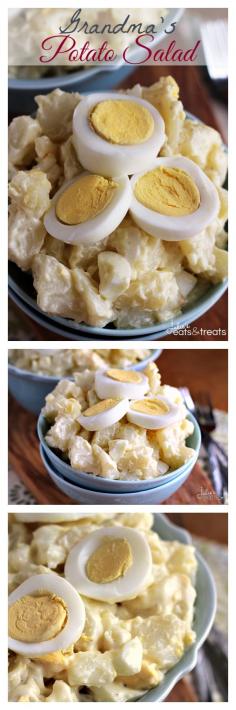 Grandma's Potato Salad ~ Old Fashioned Potato Salad just like your Grandma used to make! ... yes, the old recipes are the best!