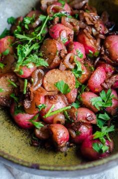 
                    
                        Braised Radishes with Shallots & Bacon by thekitchn #Radishes #Shallots #Bacon
                    
                