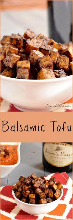 
                    
                        Crispy Balsamic Tofu - you will never think tofu is boring again! This is so easy to make and so tasty!
                    
                