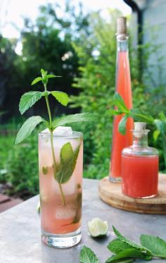 
                    
                        rhubarb + strawberry shrub mojito
                    
                