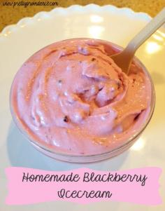 Homemade Blackberry Ice Cream | Pretty Providence. My proportions were 2 c blackberries, 1 c sugar, 1 Tbs lemon juice. Simmer 20 min. Cool. Add to ice cream maker with 1.5 c whole milk 1.5 c heavy cream. Awesome.