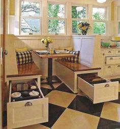 breakfast nook storage