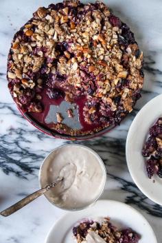 
                    
                        Mixed Berry Streusel Pie with Coconut Ginger Whipped Cream
                    
                
