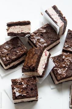 
                    
                        Strawberry Ice Cream Brownie Sandwiches
                    
                