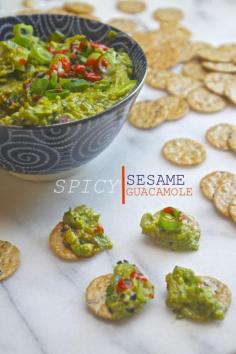 spicy sesame guacamole recipe