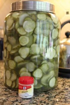 Homemade 7 Day Sweet Pickles...must have alum for this fab recipe w/minimal cooking