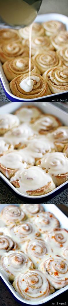 Orange Sweet Rolls Recipe ~ absolutely delicious... made with yellow cake mix!