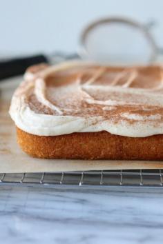Cinnamon vanilla cake with browned butter frosting