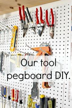 A tool pegboard for the garage – Happy Birthday Hubby!