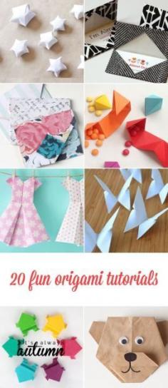 
                    
                        20 cool origami tutorials - great for adults or kids!
                    
                