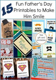 15 Fun Father’s Day Printables to Make Him Smile