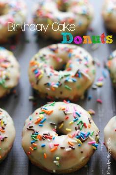 Birthday Cake Donuts | Mandy's Recipe Box