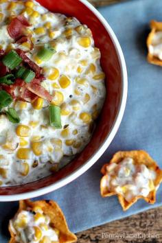 
                    
                        Slow Cooker Hot Corn & Chile Dip. So delicious you could eat it with a spoon and incredibly easy to set it in the slow cooker and forget it. Your get together needs this appetizer. by Penney Lane Kitchen
                    
                