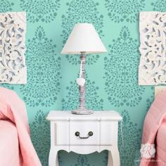 
                    
                        Damask Allover Persian Garden Wall Stencil | Royal Design Studio
                    
                