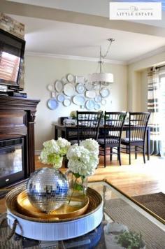 Eclectic Home Tour of This Little Estate - love the gorgeous white plate wall eclecticallyvintage.com