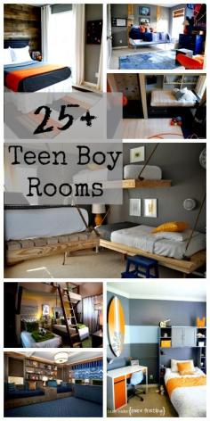 25+ Great Bedrooms For Teen Boys.  some show how to create a private space w/in bedroom.